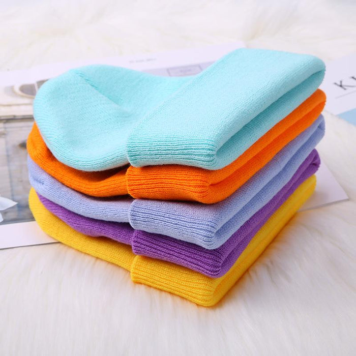 Winter Hats for Unisex Beanies Knitted Solid Cute Hat