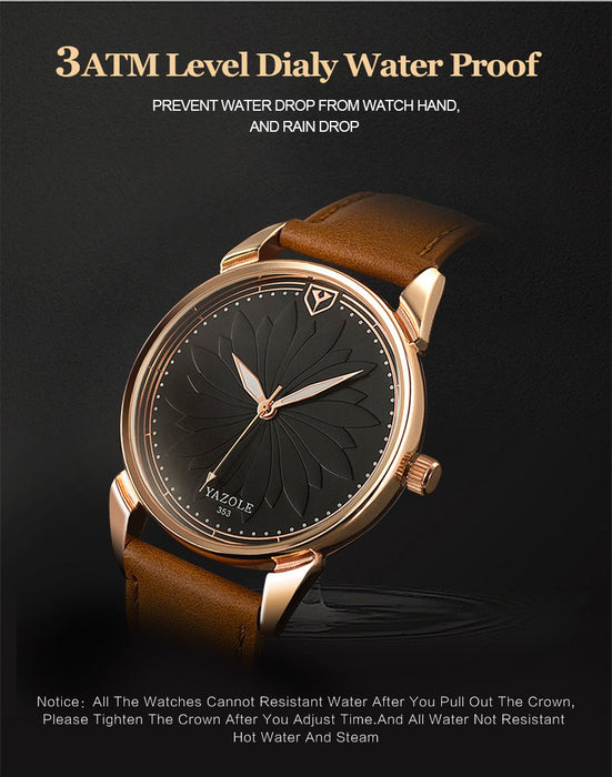 Men's Luxury Leather Wrist Watch