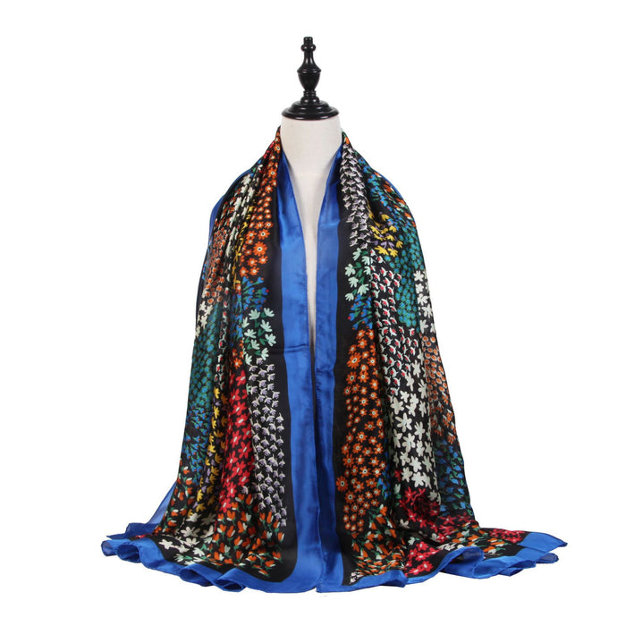 Womens' Spring Printed New Satin Scarf Sunscreen Scarf