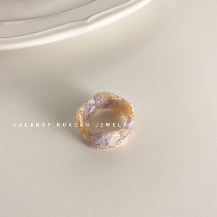 Vintage Small Acrylic Tree Open Ring