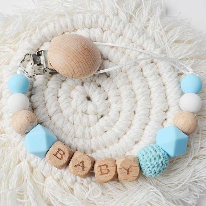 Beech Nipple Clip Handmade BABY Silicone Beads Anti-drop Chain