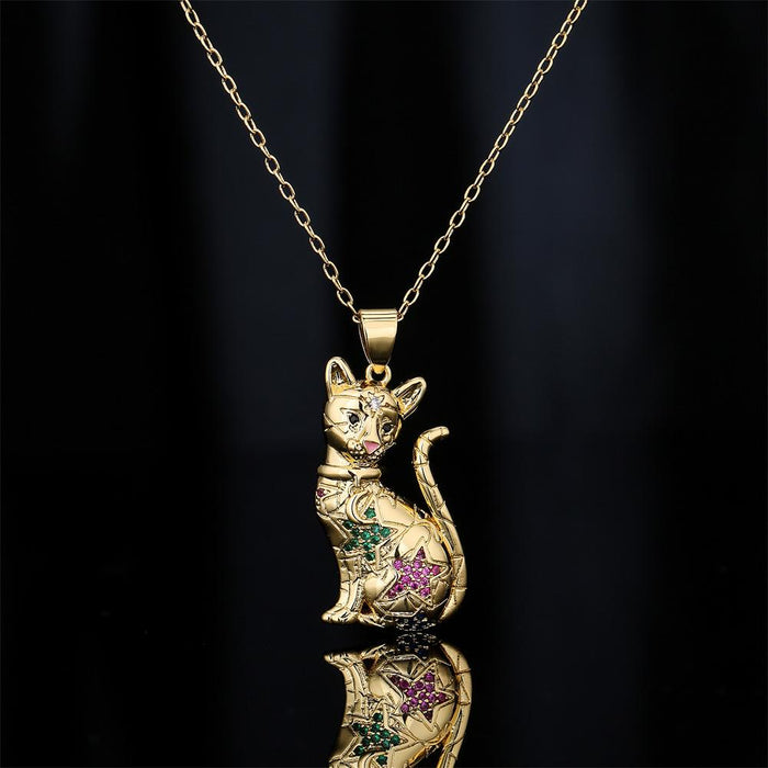 New Exquisite Personality Gold Color Little Tiger Pendant Necklace