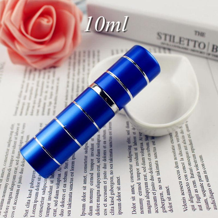 5ML 10ML Travel Aluminum Perfume Atomizer Glass Spray Bottle Empty Refillable Parfume Bottle Portable Metal Sprayer