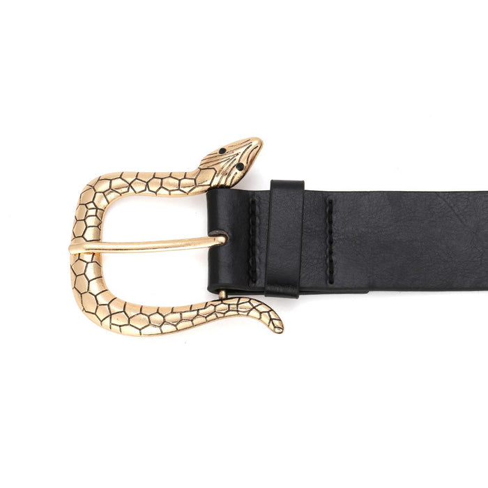 Vintage serpentine belt versatile jeans pin buckle belt