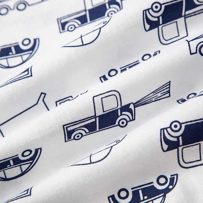 Car full printed children's short sleeve T-shirt cartoon boys' top