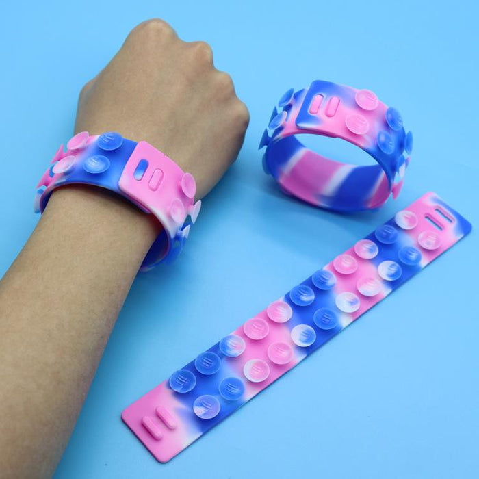 Silicone Decompression Suction Cup Toy with Ruler