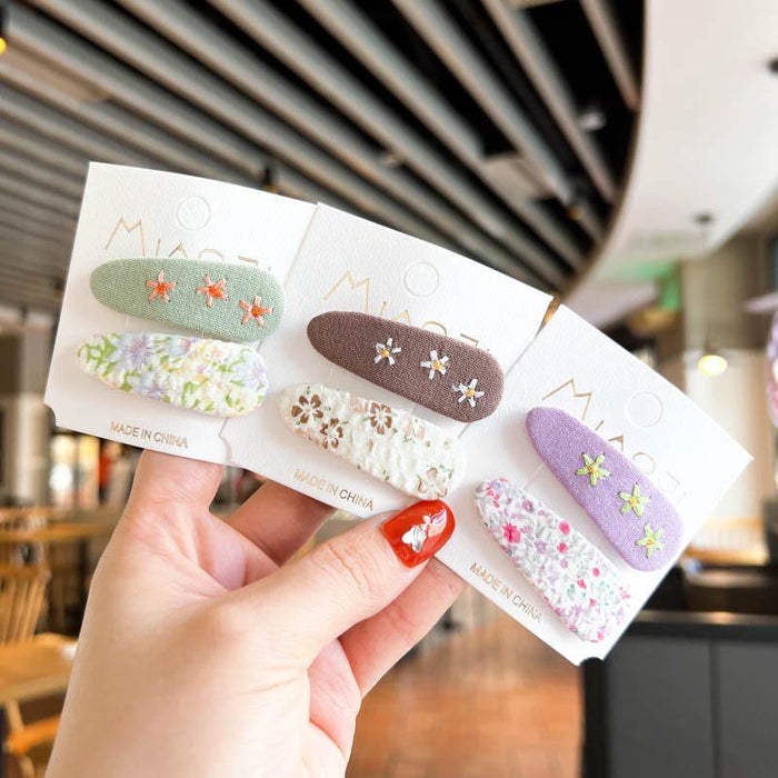 Children's hairpin fabric side clip