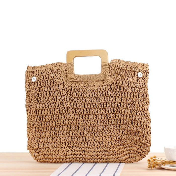 Lightweight Portable Straw Woven Large-capacity Bag