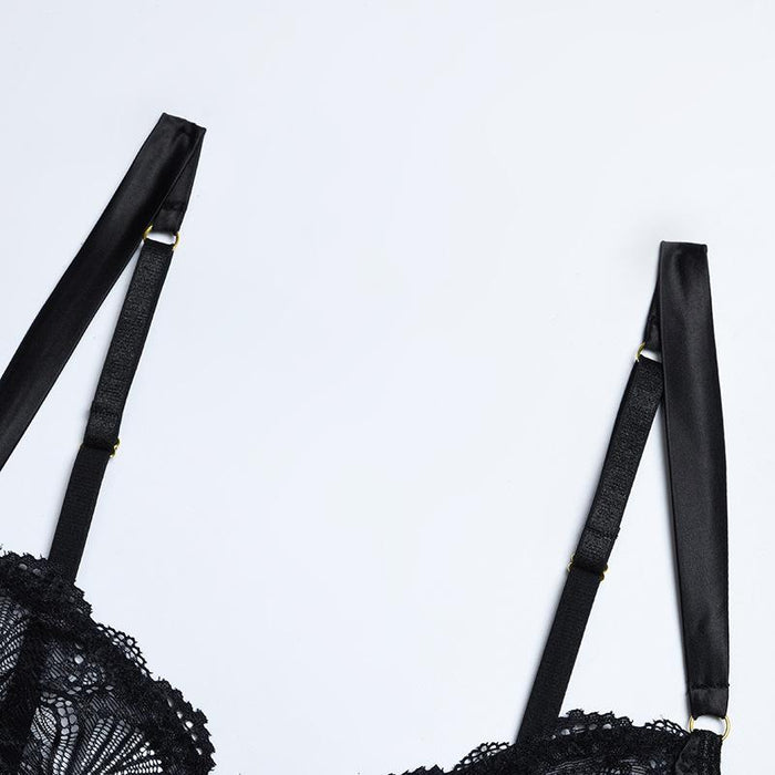 Women's Sexy Lingerie Lace Bowknot Underwear Set