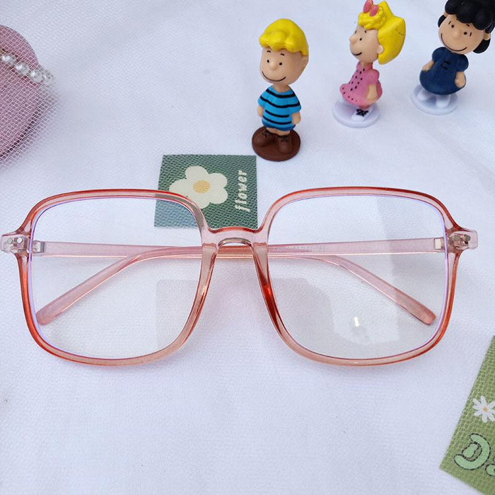 Blue Light Proof Square Eye Protection Large Frame Glasses