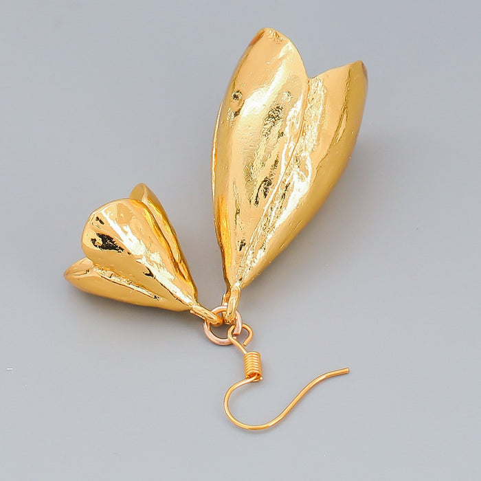 Simple Tulip Retro Flower Earrings Female