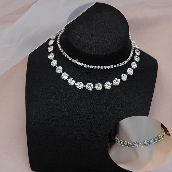Fashion Feminine Rhinestone Clavicle Chain Necklace