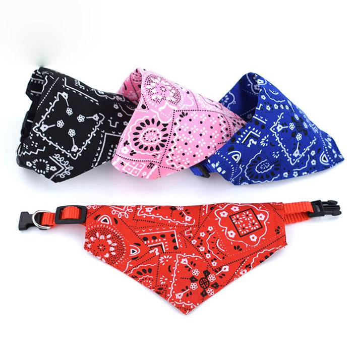 Adjustable pet dog triangle bandage puppy cat scarf headscarf