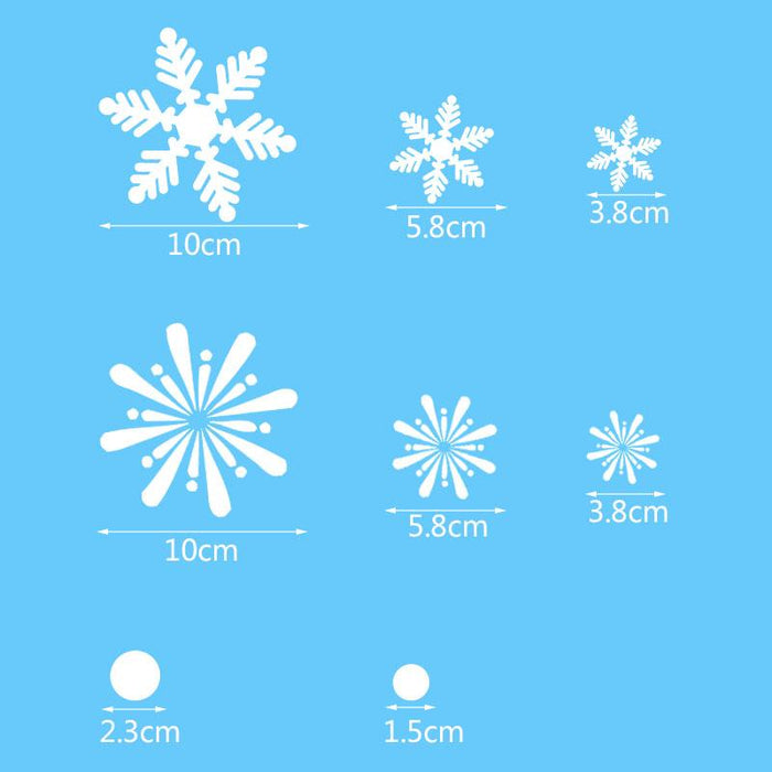 1 Sheet Merry Christmas Snowflake Snowman Window Sticker