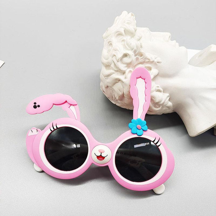 Cute Cartoon Ear Shape Children's Round Frame Sunglasses