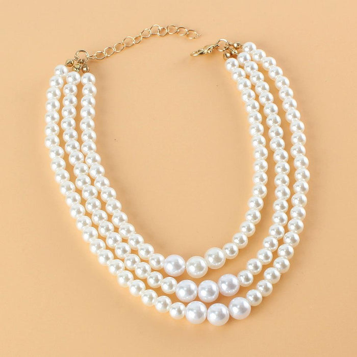 Simple Retro Pearl Foot Decoration Multi-layer Versatile Women's Football Chain