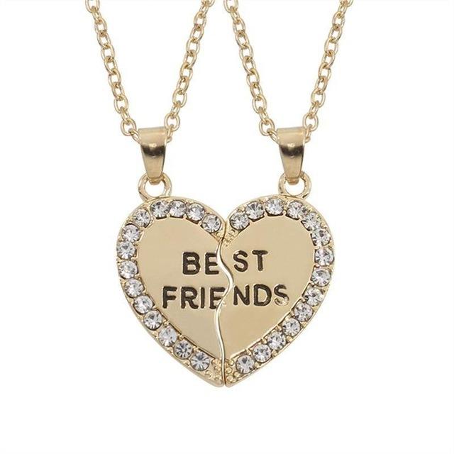 2 Pcs/ Set Best Friends Honey Love Couple Necklace