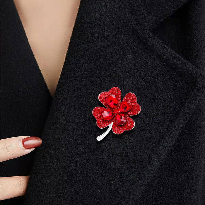 New Fashion Women's Brooch Four Leaf Grass Pin