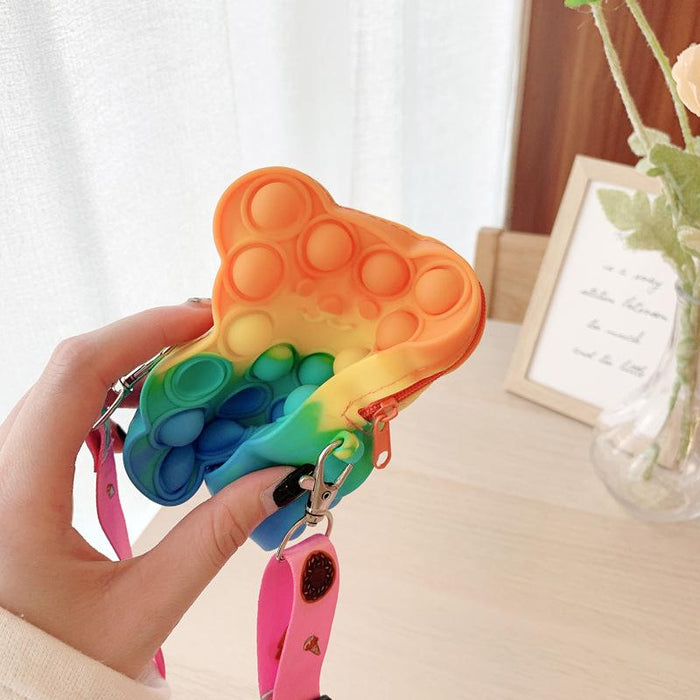 Children's bear soft silicone decompression toy