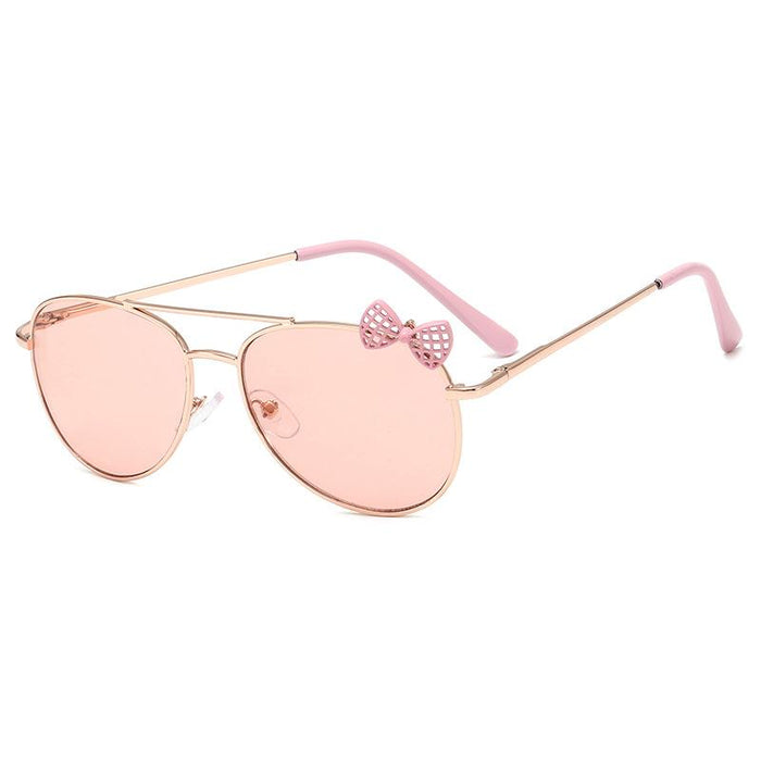 Children's metal frame bow Sunglasses