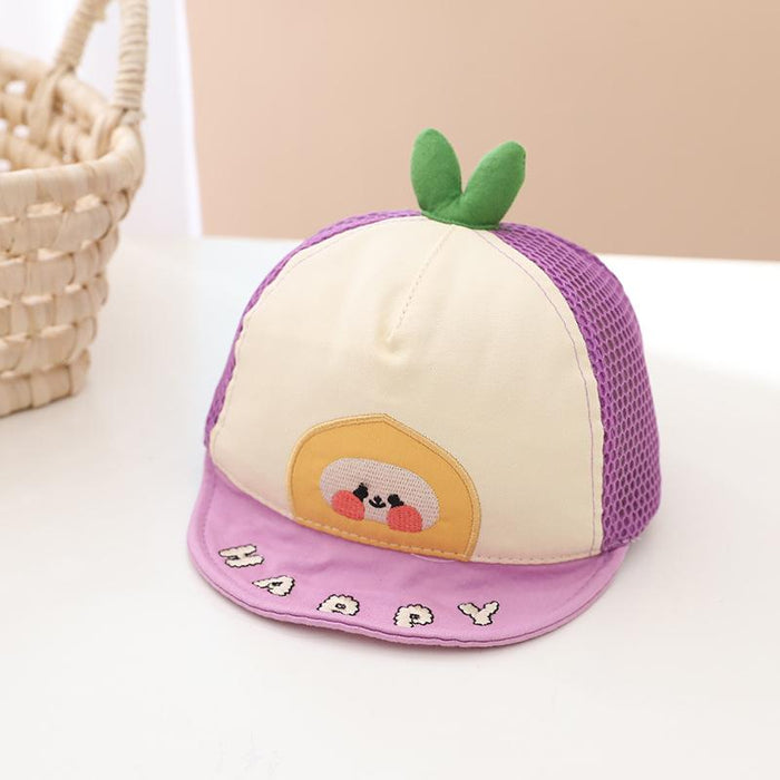 Summer Cute Baby Cartoon Color Matching Children's Net Cap