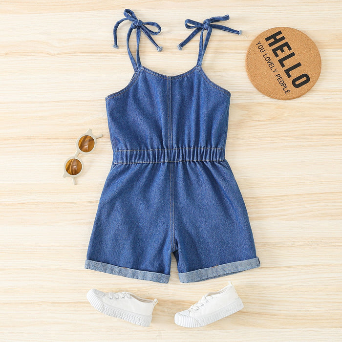 Sleeveless suspender Khaki single breasted climbing suit flat foot solid color Jumpsuit