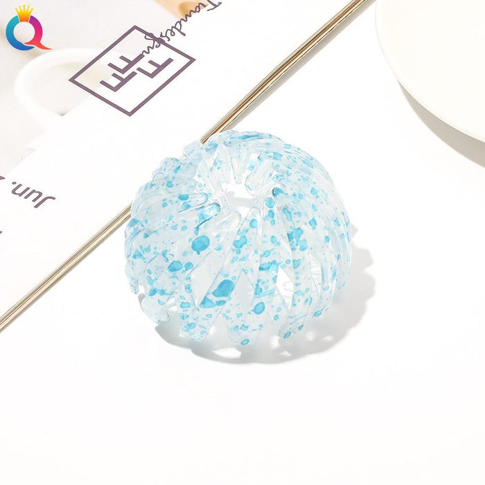 Frosted lazy bird's nest hair iron