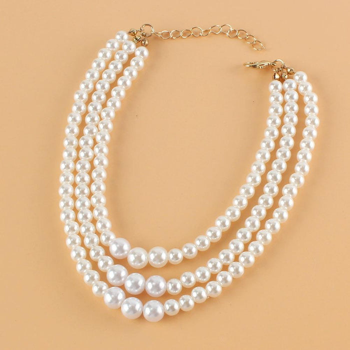 Simple Retro Pearl Foot Decoration Multi-layer Versatile Women's Football Chain