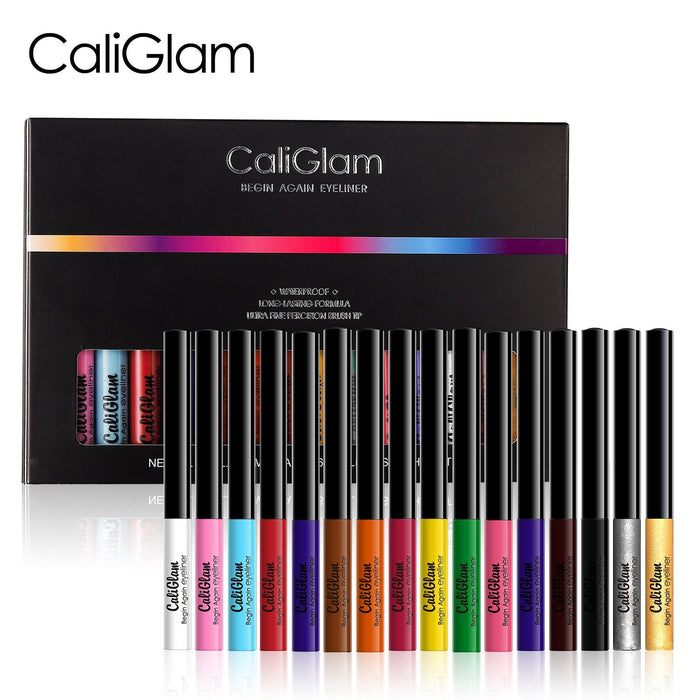 16 colour Eyeliner Pen set is not waterproof and durable.