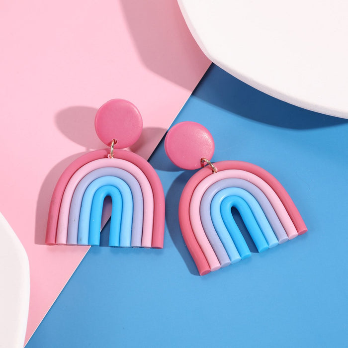 New U-shaped Cute Fashion Soft Ceramic Earrings