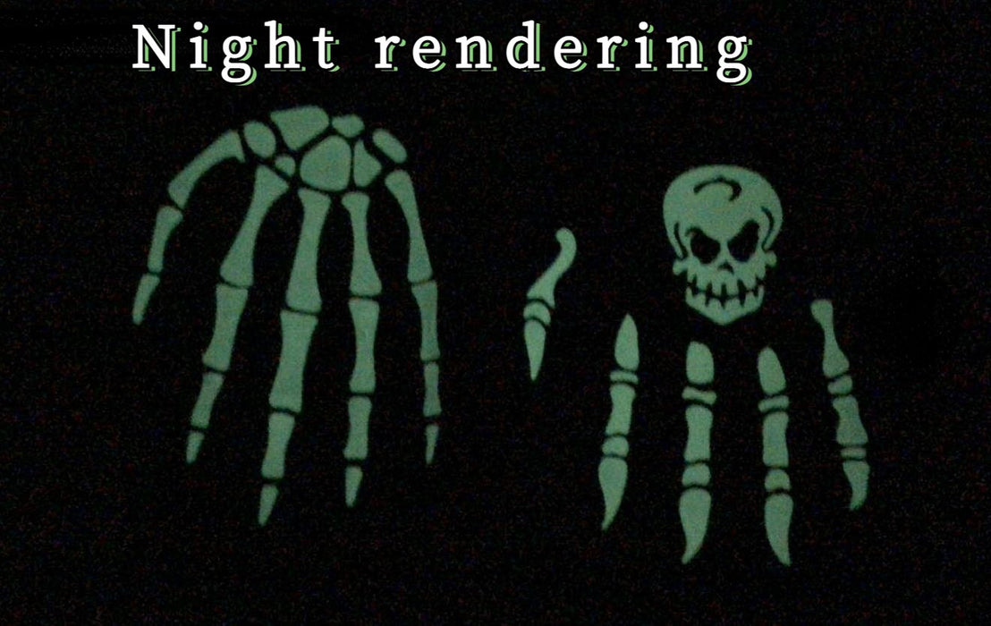 Skeleton Luminous Full Fingers Breathable Gloves