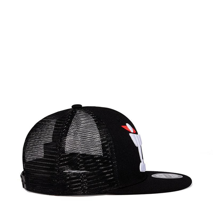 New Street Three-dimensional Embroidery Big Tooth Mesh Hat Baseball Cap