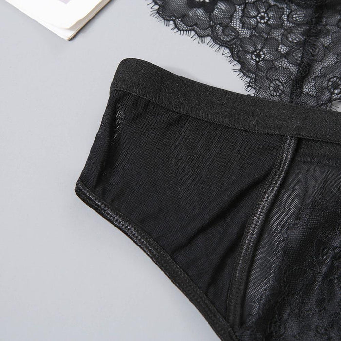Sexy Slim Hollow Bodysuit Lace Women One-piece Underwear