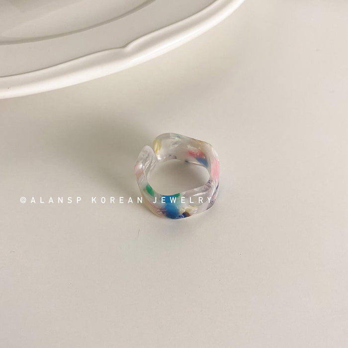 Vintage Small Acrylic Tree Open Ring