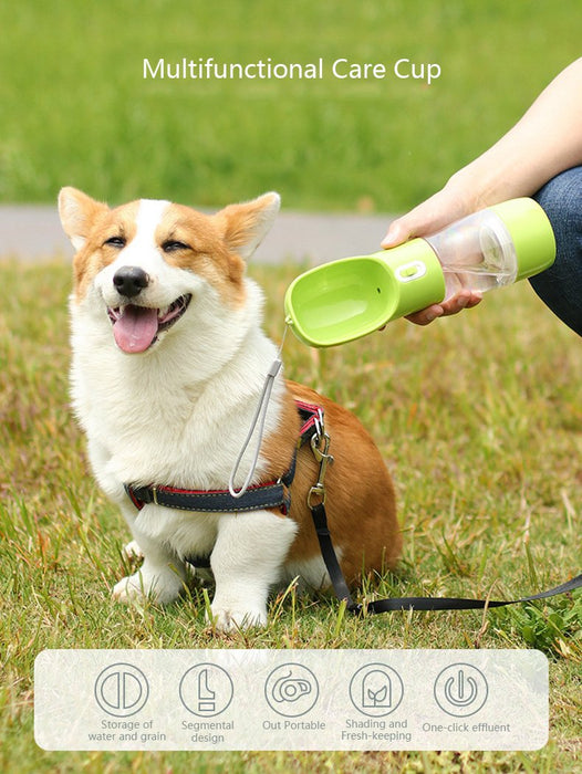 Pet Dog Feeding Bowl Portable Water Food Bottle