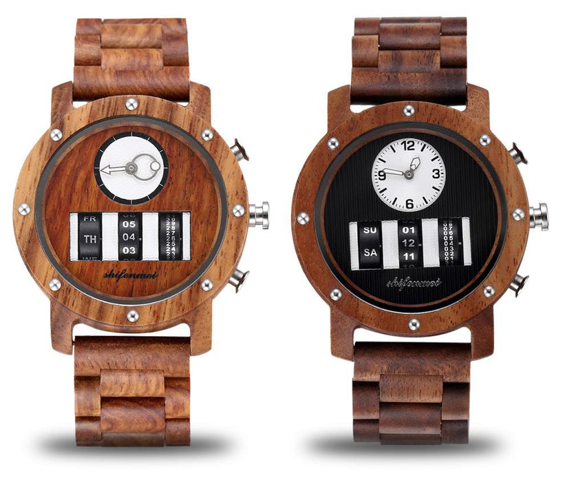Multifunctional Men's Wooden Watch Outdoor Sports Watch