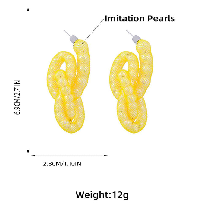 Bohemian Fashion Design Woven Bead Earrings