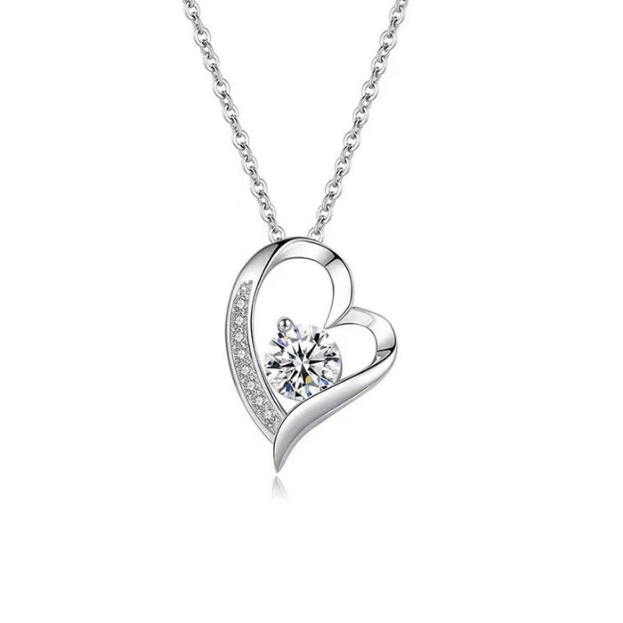 925 Silver Love Clavicle Chain Necklace