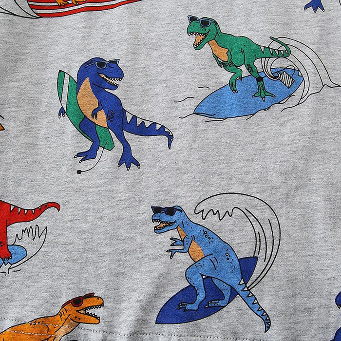 Knitted cotton cartoon printed children's T-shirt