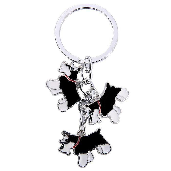 Cartoon Pet Dog Metal Keychain