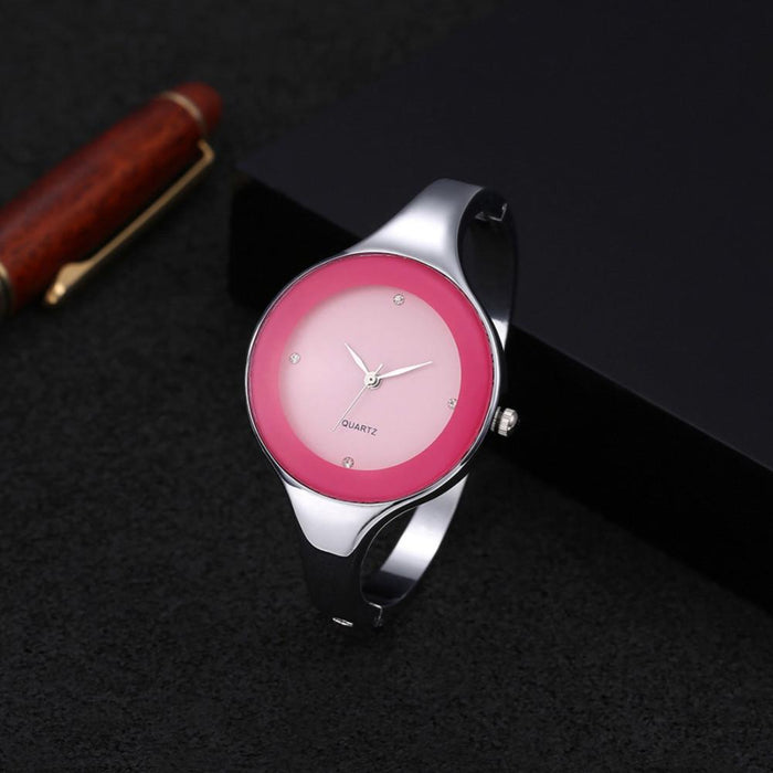 Women Luxury Stainless Steel Bangle Watches Quartz WristWatches