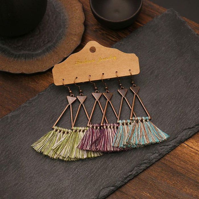 3 pairs/set Earrings Bohemian Style Jewelry X0X36207
