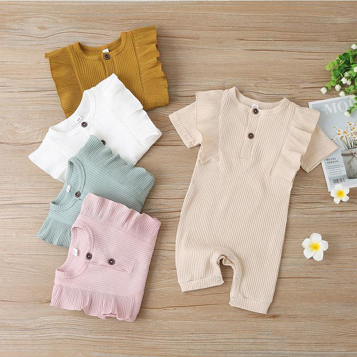 Summer Infant 5-color Ruffle Jumpsuit