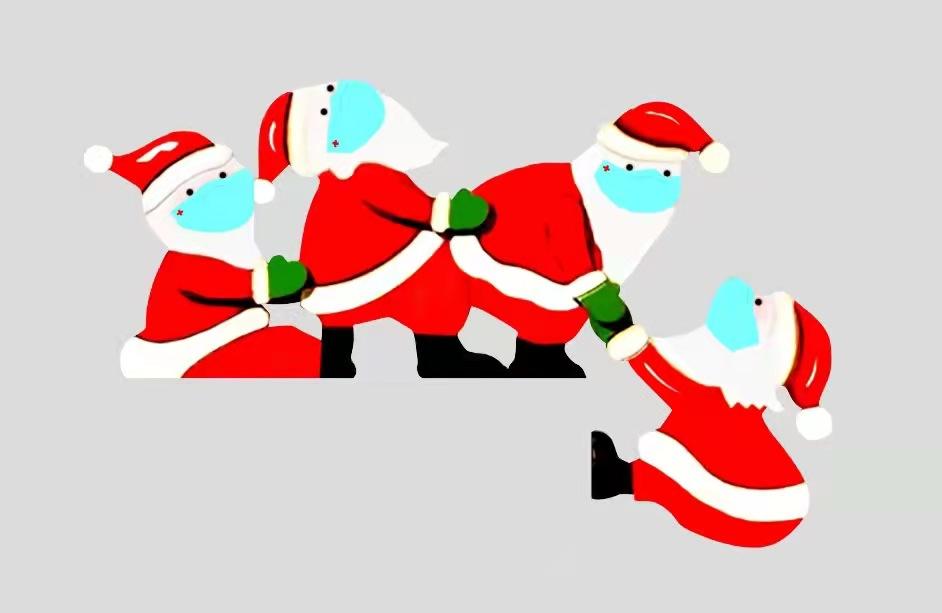 2022 Christmas Door Frame Wooden Decorations