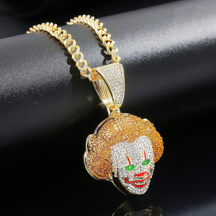 Punk Hip-hop Letter Full Diamond Necklace