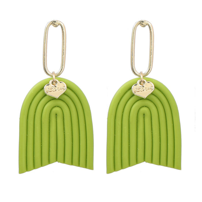 Simple Fashion Geometric Resin Stripe Stud Earrings