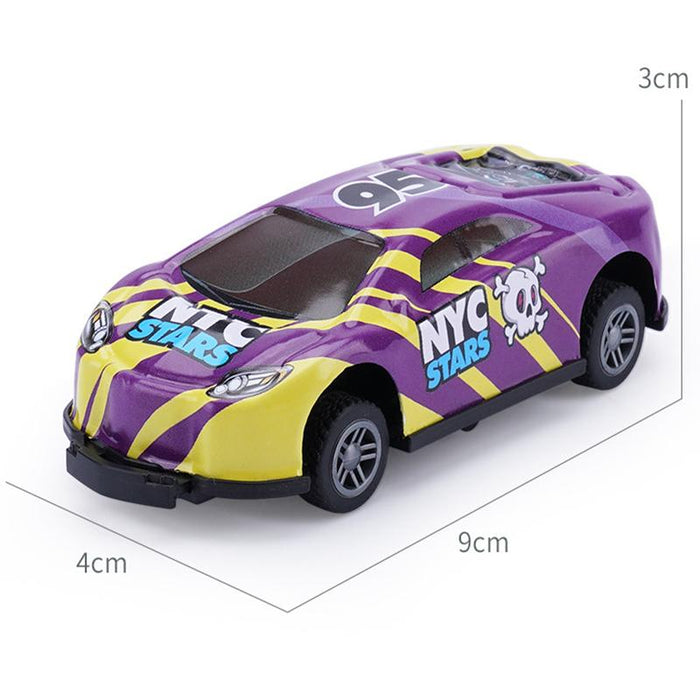 Flip stunt car alloy pull back four-wheel drive racing car