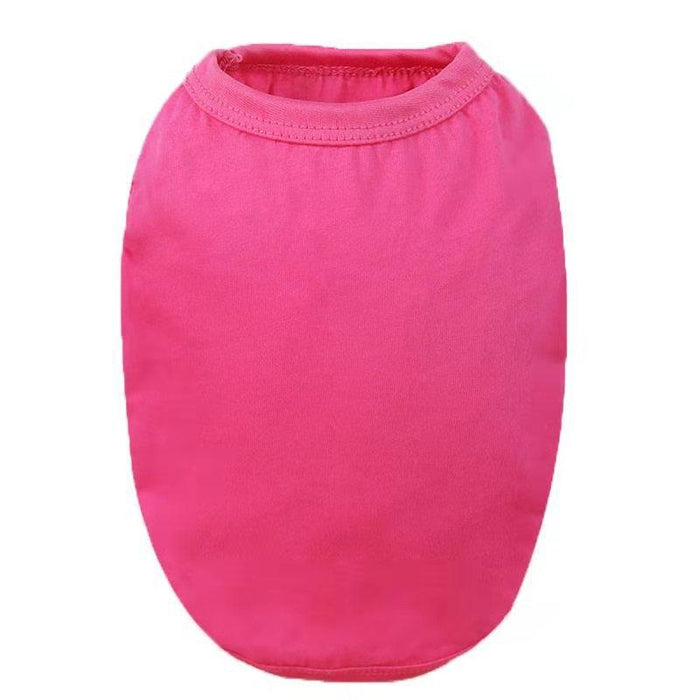 Pet Clothes Dog Cat Solid Color Cotton Vest Dog Jacket