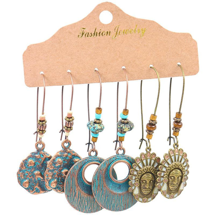 3 pairs/set Earrings Bohemian Style Jewelry X0X36210