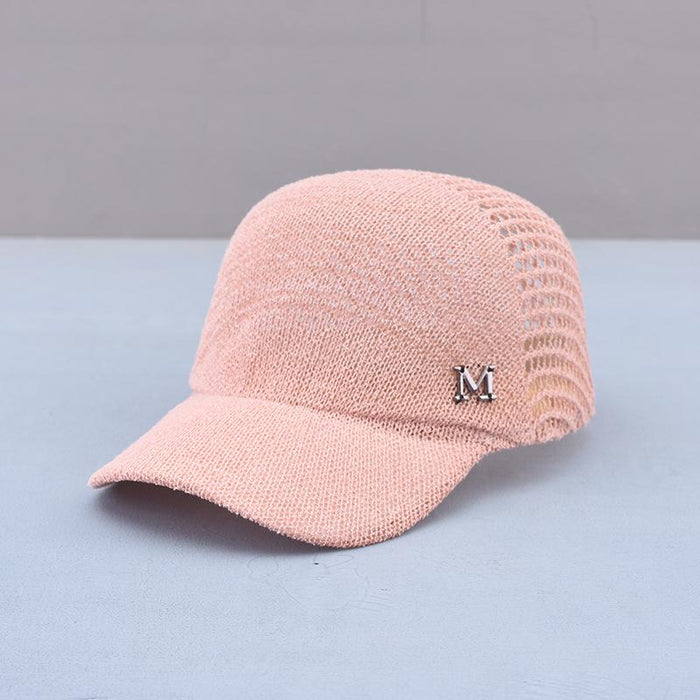 Summer Outdoor Letter M Hollow Baseball Cap